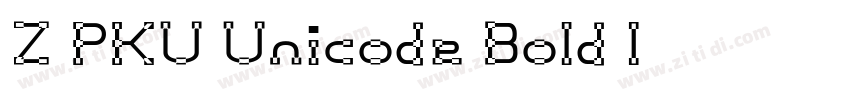 Z PKU Unicode Bold I字体转换
